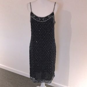 Black Beaded Cocktail Dress